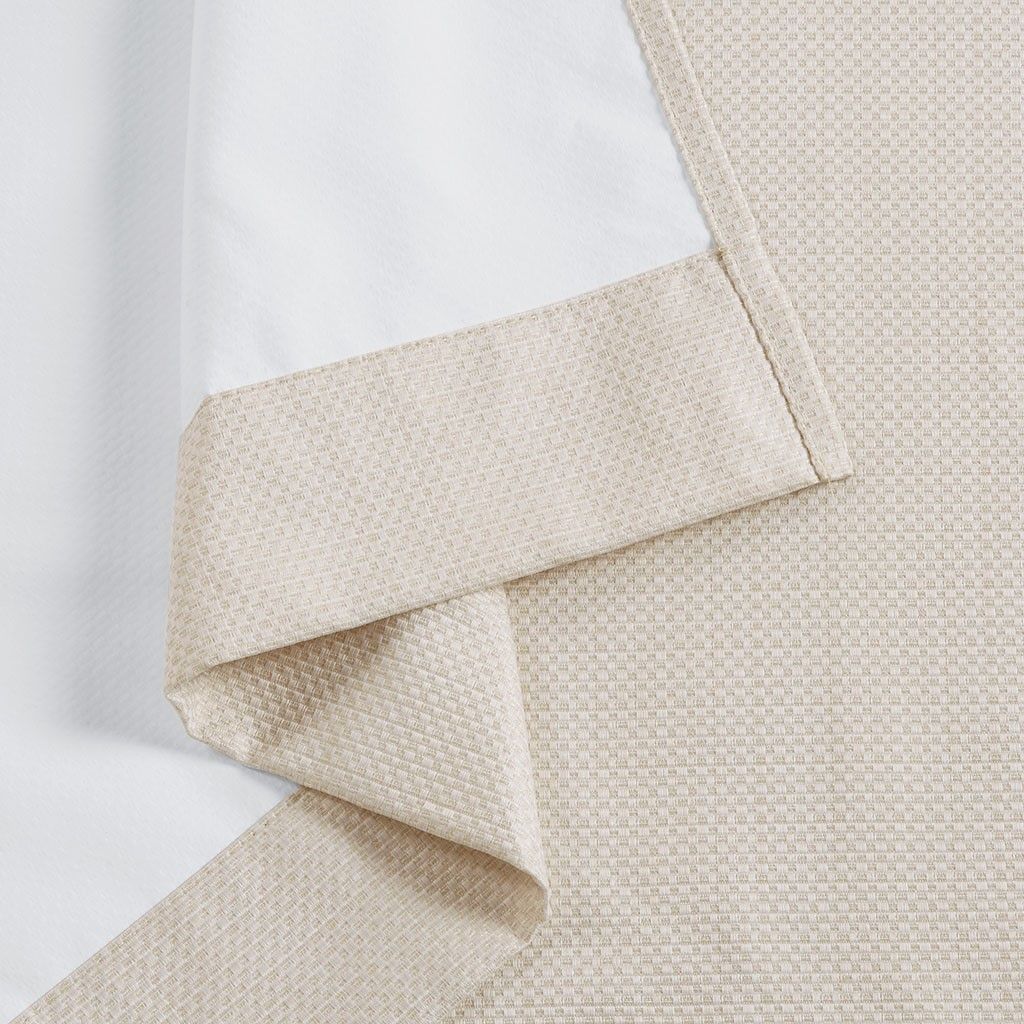 Basketweave Room Darkening Curtain Panel Pair(2 Pcs Window Panels)
