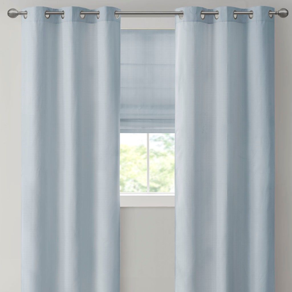 Basketweave Room Darkening Curtain Panel Pair(2 Pcs Window Panels)